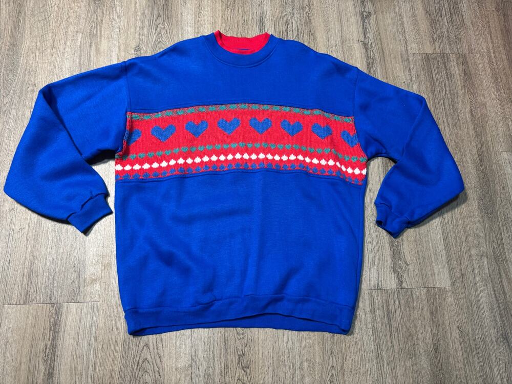 Vintage American Weekend Crewneck with Heart Details